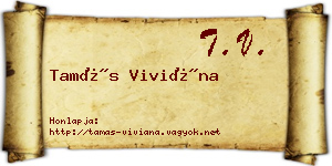 Tamás Viviána névjegykártya